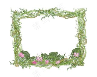 花草边框 PSD