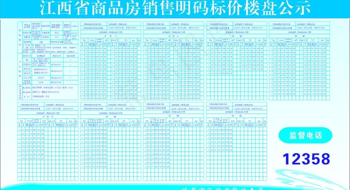 商品房销售楼盘公示图片cdr矢量模版下载