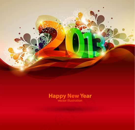 2013新年圣诞节背景矢量素材