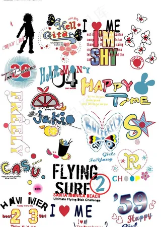 时尚童装女装花型图片