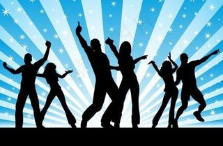 动态特性的男女剪影矢量素材