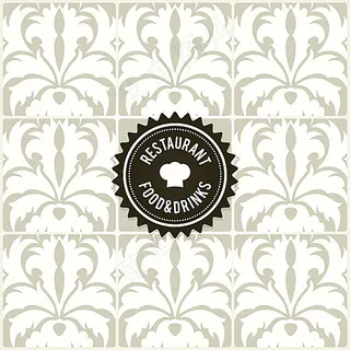 复古菜单背景花纹