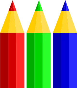 彩色铅笔剪贴画