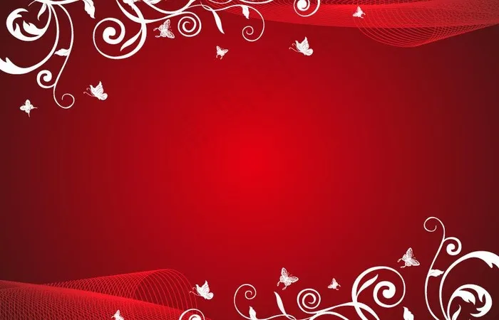 红色花纹图片eps,ai矢量模版下载