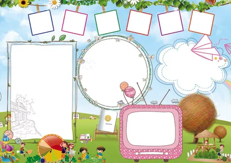 2017年蓝色清新夏季健康小报手抄...