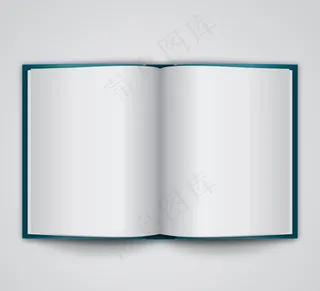 对开的空白书设计矢量素材