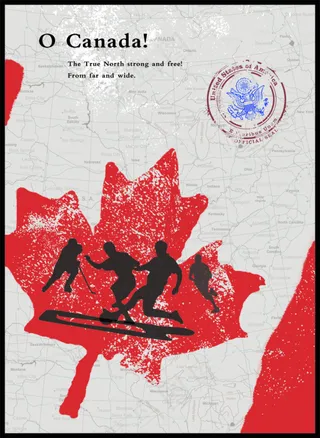 加拿大滑雪人物素材