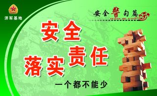 部队安全警句展板设计高清PSD下载