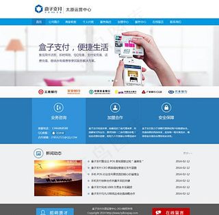 盒子支付官方网站设计作品图片