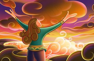 享受中的人物类PSD模版