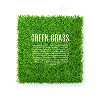 方形绿色草坪矢量素材