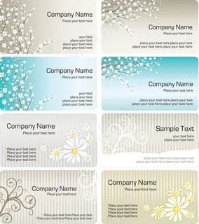 好的名片模板矢量图01