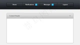 简单的导航界面PSD / CSS支...