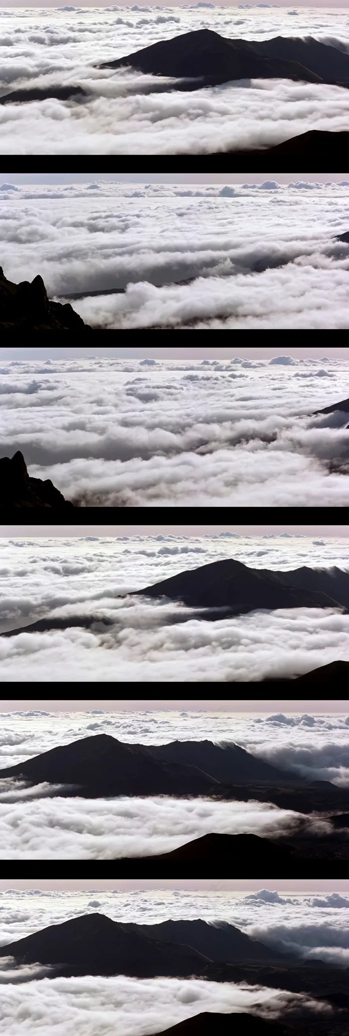 超高清云海翻滚山峰风景视频
