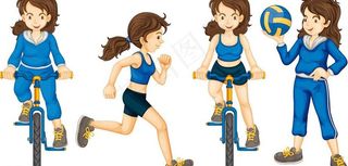 卡通女学生图片