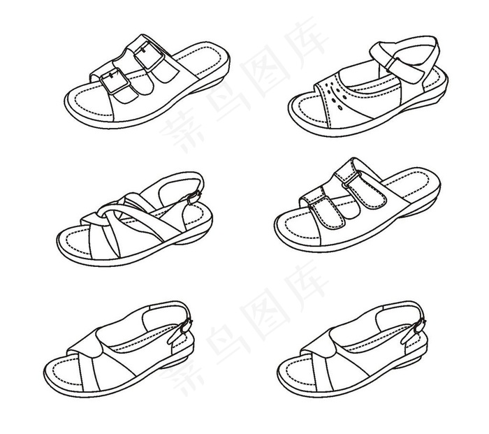 6款矢量外贸鞋图片