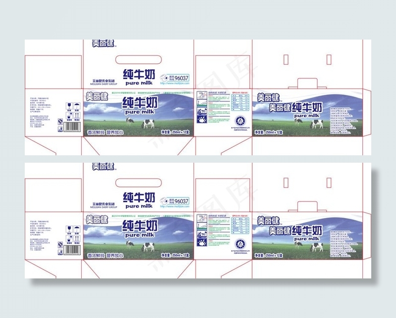牛奶箱包装图片