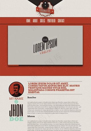 复古火车网站页面css模板