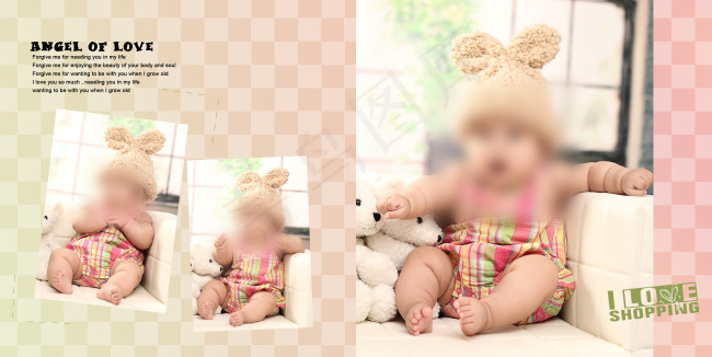 儿童影楼周岁宝宝内景女孩