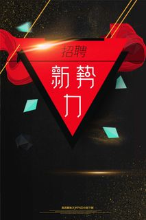 大气黑金招聘新*海报艺术字