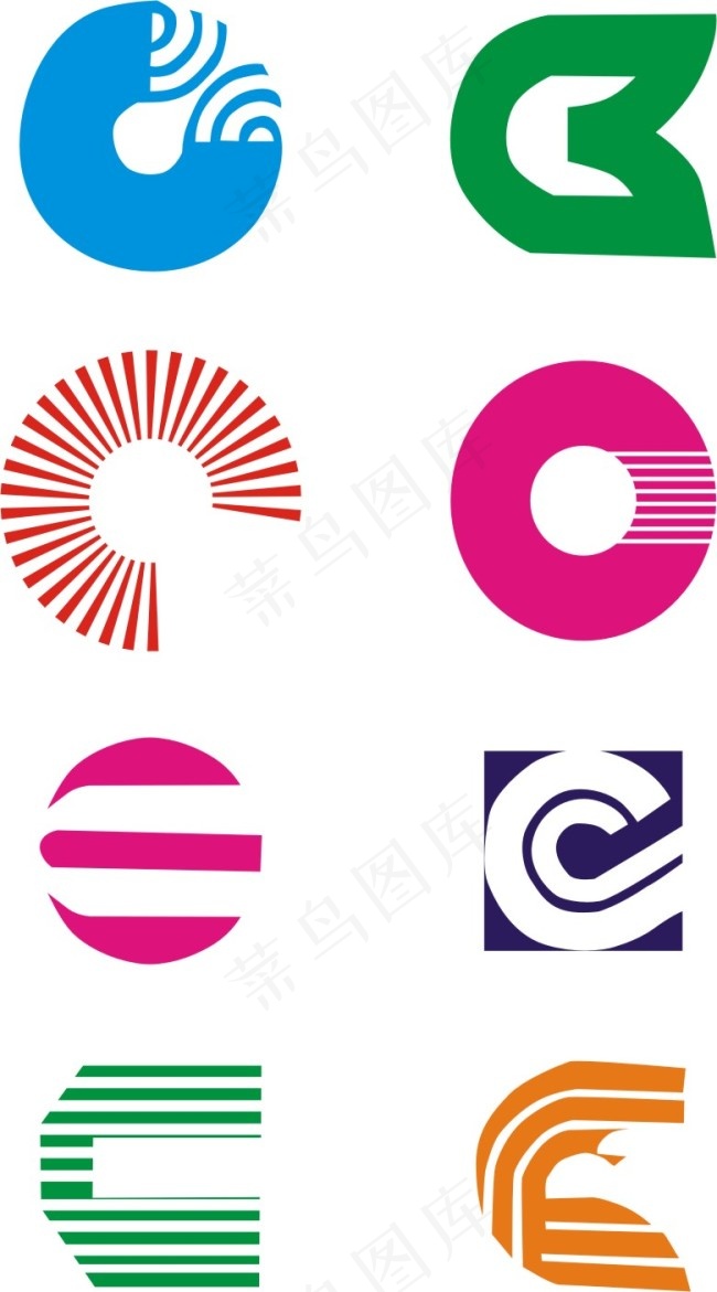 C字母LOGO设计素材cdr矢量模版下载