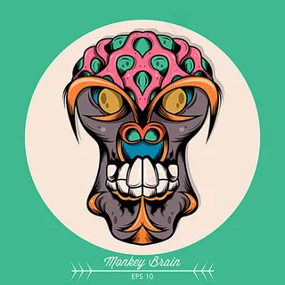 彩色骷髅头设计