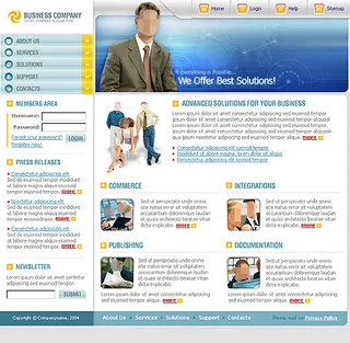 欧洲企业网站模板