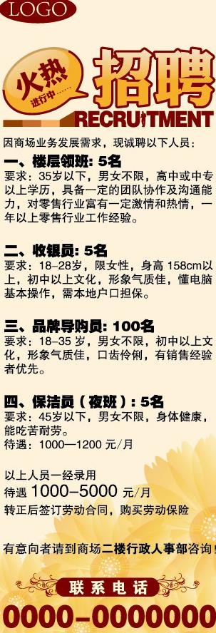 招聘x展架图片eps,ai矢量模版下载
