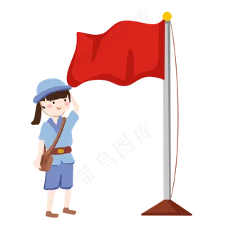 志愿者女孩升旗敬礼素材志愿者女孩升旗敬礼素材