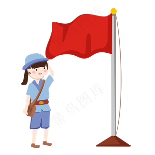 志愿者女孩升旗敬礼素材志愿者女孩升旗敬礼素材