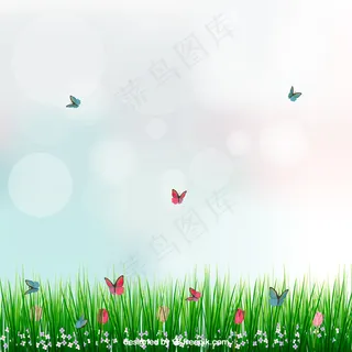 背景有草和蝴蝶 背景有草和蝴蝶