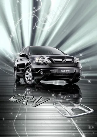 广汽本田SUV汽车海报设计psd素...