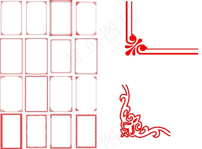 精美边框红色边框
