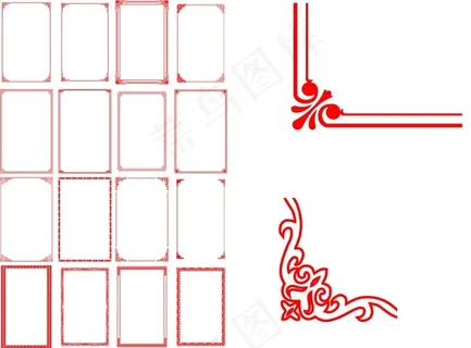 精美边框红色边框