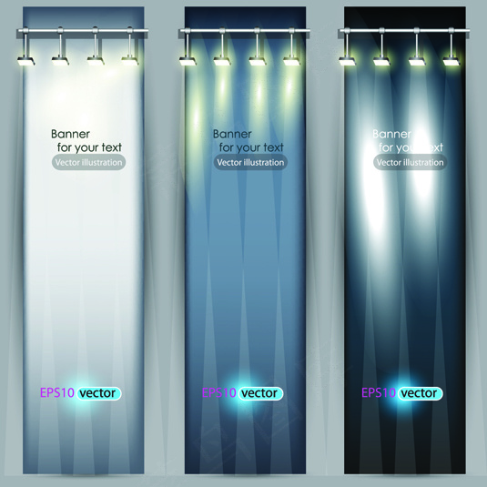 LED射灯展板矢量素材-3