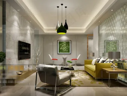 家装别墅客厅效果图模板下载