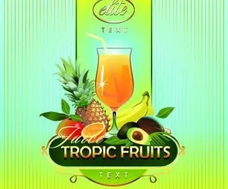 鲜榨果汁矢量背景05