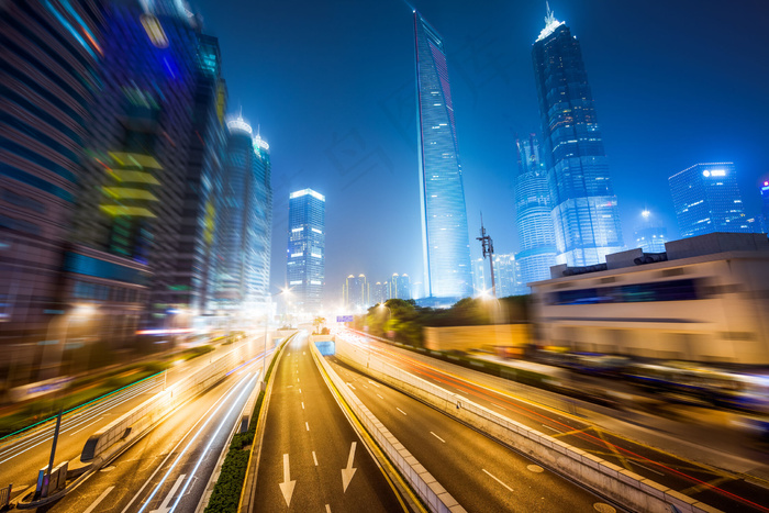 上海公路风景摄影图