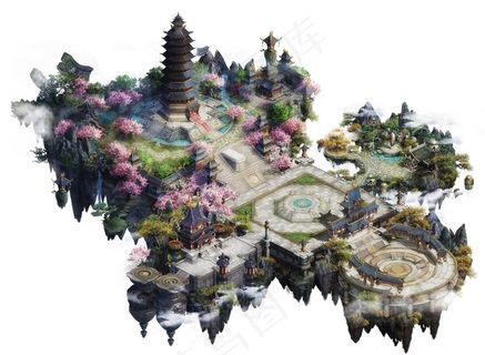 卡通动漫游戏场景png元素