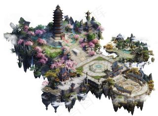 卡通动漫游戏场景png元素