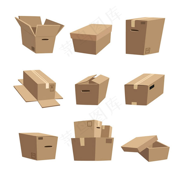 纸箱子矢量