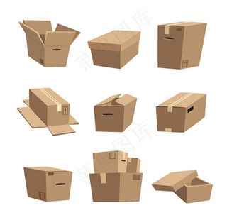 纸箱子矢量