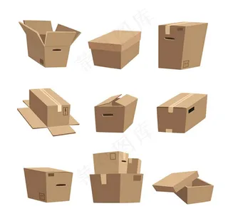 纸箱子矢量
