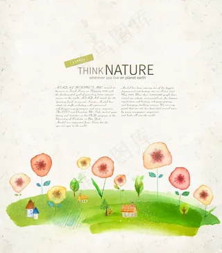 唯美梦幻景色海报背景