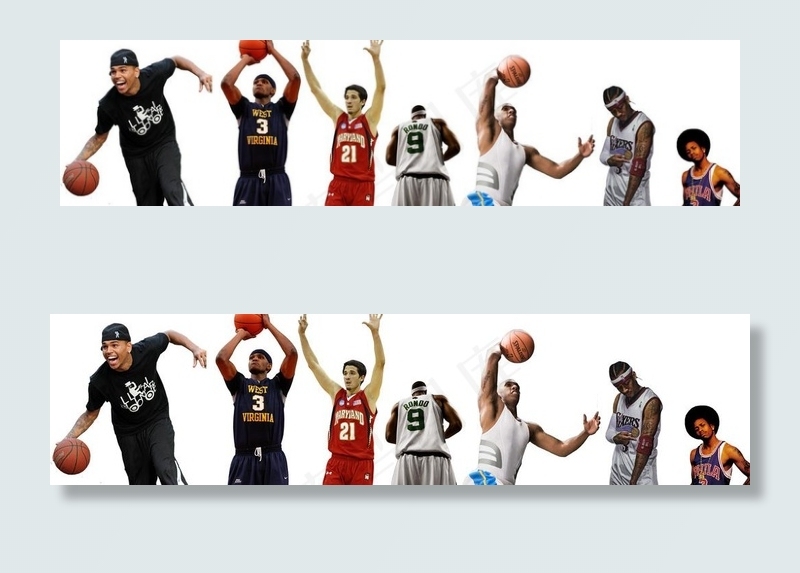 nba 篮球运动员图片psd模版下载