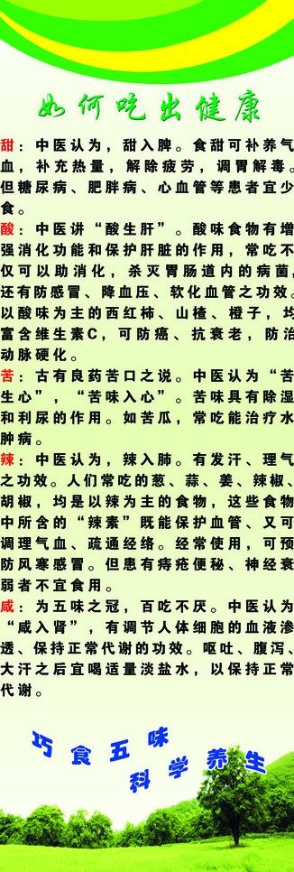 健康饮食 x展架图片psd模版下载
