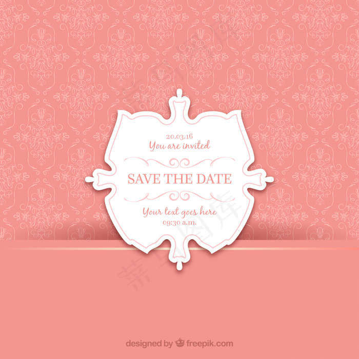 粉色婚纱的装饰背景