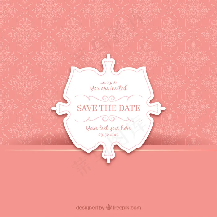 粉色婚纱的装饰背景ai矢量模版下载