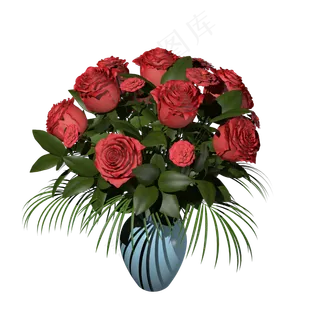 一大瓶满满的玫瑰花瓶