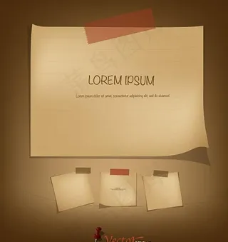 精美便签纸矢量二